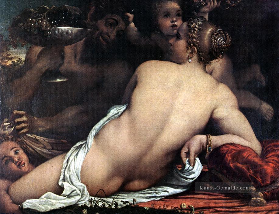 Venus mit Satyr und Cupids Barock Annibale Carracci Ölgemälde
